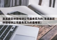 巫溪县区块链培训公司最有实力的[巫溪县区块链培训公司最有实力的是哪家]